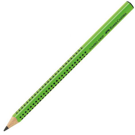 Ołówek Faber-Castell Jumbo Grip, B, zielony jasny - 2